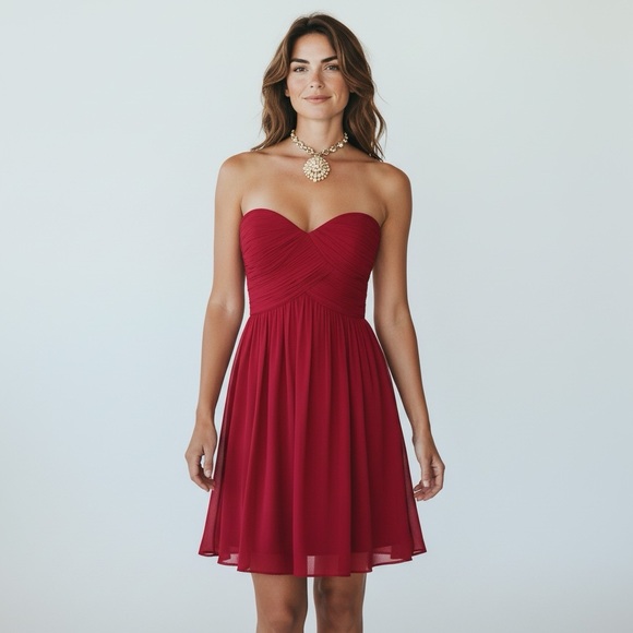 DONNA MORGAN🎄Vintage Strapless Cocktail Dress with Sweetheart Neckline SZ 0 - Picture 3 of 9